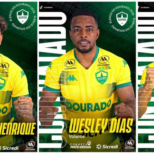 Dourado confirma três contratações e reforça elenco para a Série B