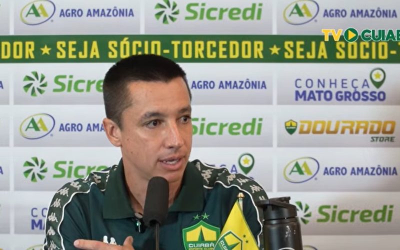 “A performance da equipe vinha em evolução”, diz Eduardo Barros após vitória do Cuiabá sobre o Ceará