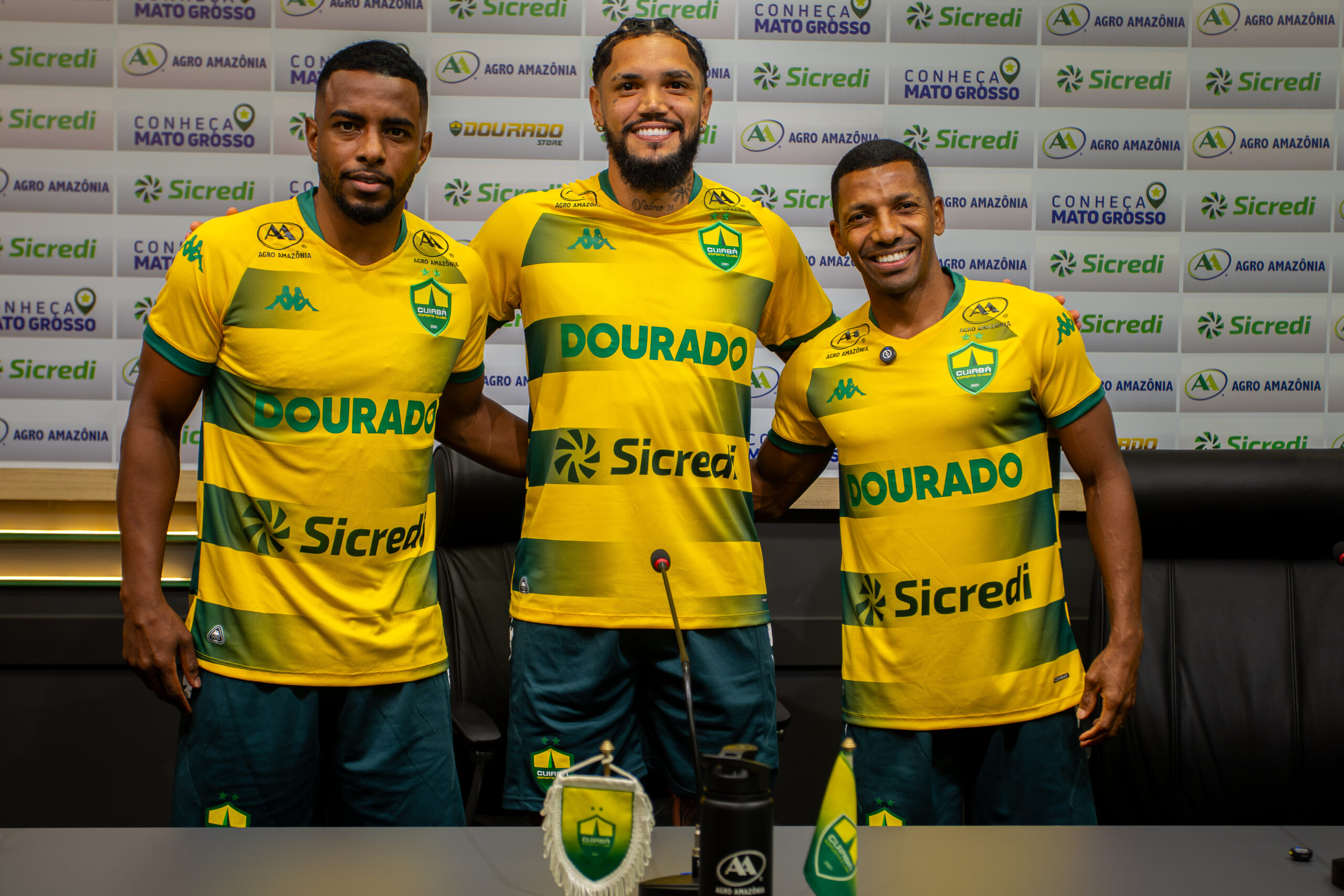 “O nosso único objetivo é subir”: Cuiabá apresenta Pedro Henrique, Wesley Dias e Jean Dias para a sequência da Série B
